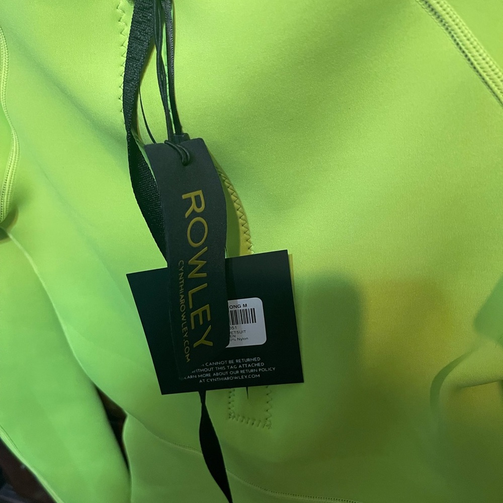 Cynthia Rowley Bright Lime One Piece Swimsuit Wetsuit